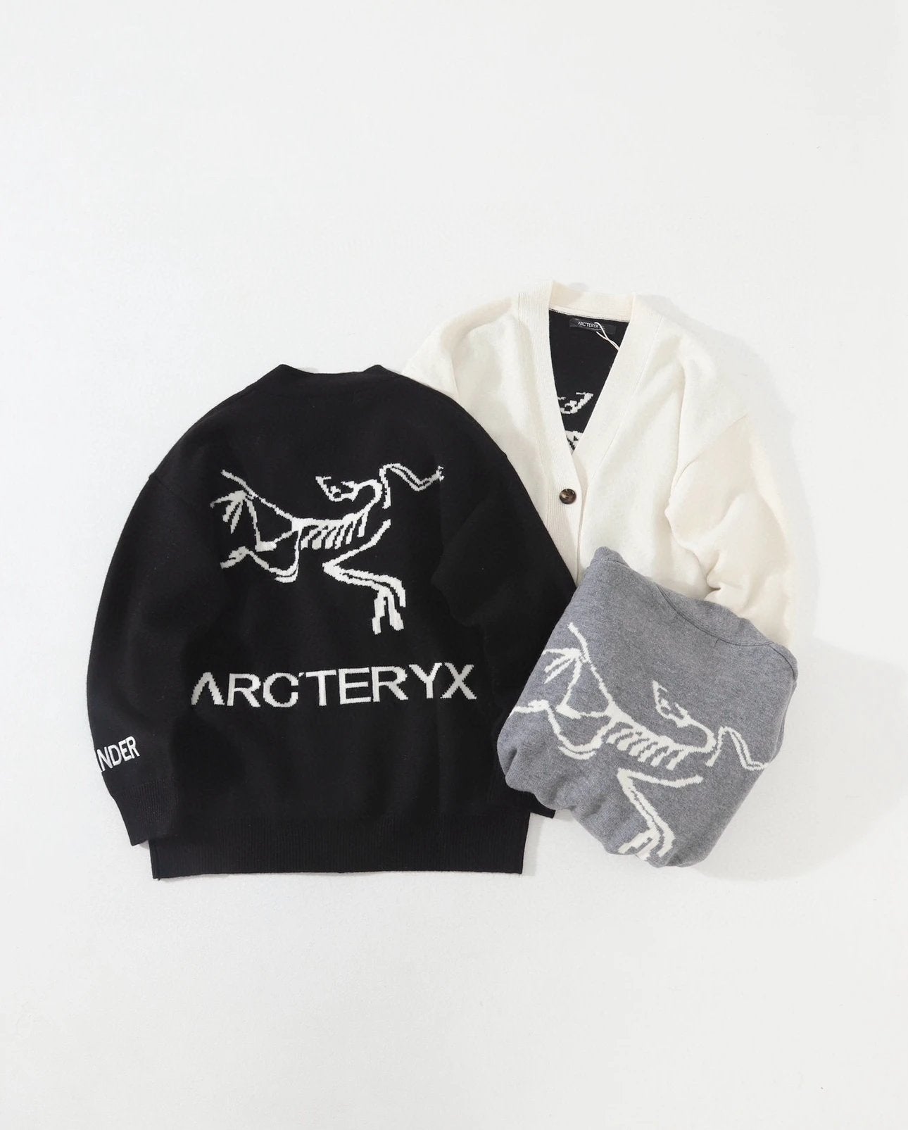 Arc'teryx Sweater Top Version Counter Same Style New Wool Cardigan Sweater Loose Casual Sweater Coat Fashion