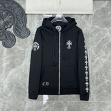 Chrome Hearts Hoodie Cross Hooded Sweater Loose Men's and Women's Zipper Hoodie