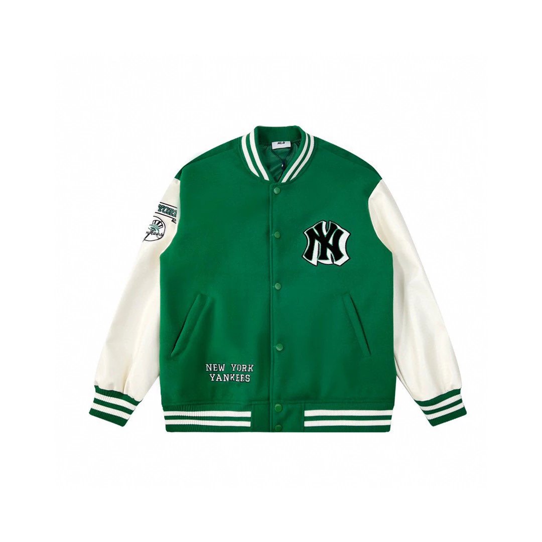 MLB Jackets Top Version South Korea Genuine Goods Jacket Men's and Women's New Fashion Yankees Baseball Uniform Casual Loose Couple Jacket