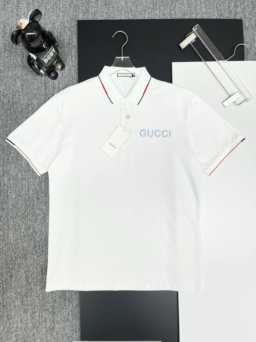 Gucci T-shirt Colorful letters on the chest logo Printing POLO Shirt Lapel Short Sleeve25ss New Unisex Style OS Loose T Summer Half Sleeve Business Shirt Plus Size T-Shirt