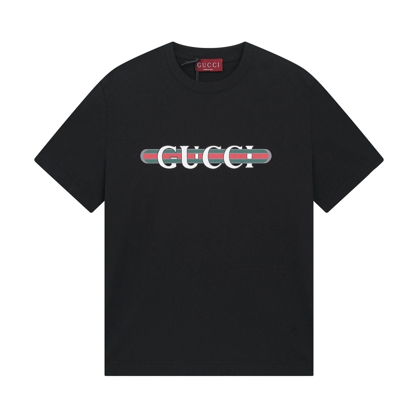 Gucci T-shirt Chest Letter String Print logo round Neck Short Sleeve25ss New Pure Cotton Unisex Style T Casual T-Shirt Base Layer Shirt OS Loose Fit Half Sleeve Top Plus Size