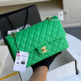 Chanel Women's Bag Top version 【Level Surrogate Shopping】New Classic CF Bag ClassicFlap2.55CF Medium25cm Original Leather Ball Pattern Caviar Diamond Chain Sheepskin Bag Shoulder Messenger Bag Women's Bag1112CF25cm Medium