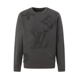 Louis Vuitton LV Sweater Large chest logo Jacquard Crew Neck Sweater Long Sleeve Thickened Lazy Style OS Loose Fit Unisex Knit Top Jacket Versatile Casual Wearable Inside and Outside