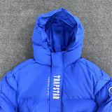 Trapstar Down Jackets Vests Dark Blue White Letter Hooded Coat New European and American High Street Fashion Brand Couple's Cotton-Padded Jacket All-Matching