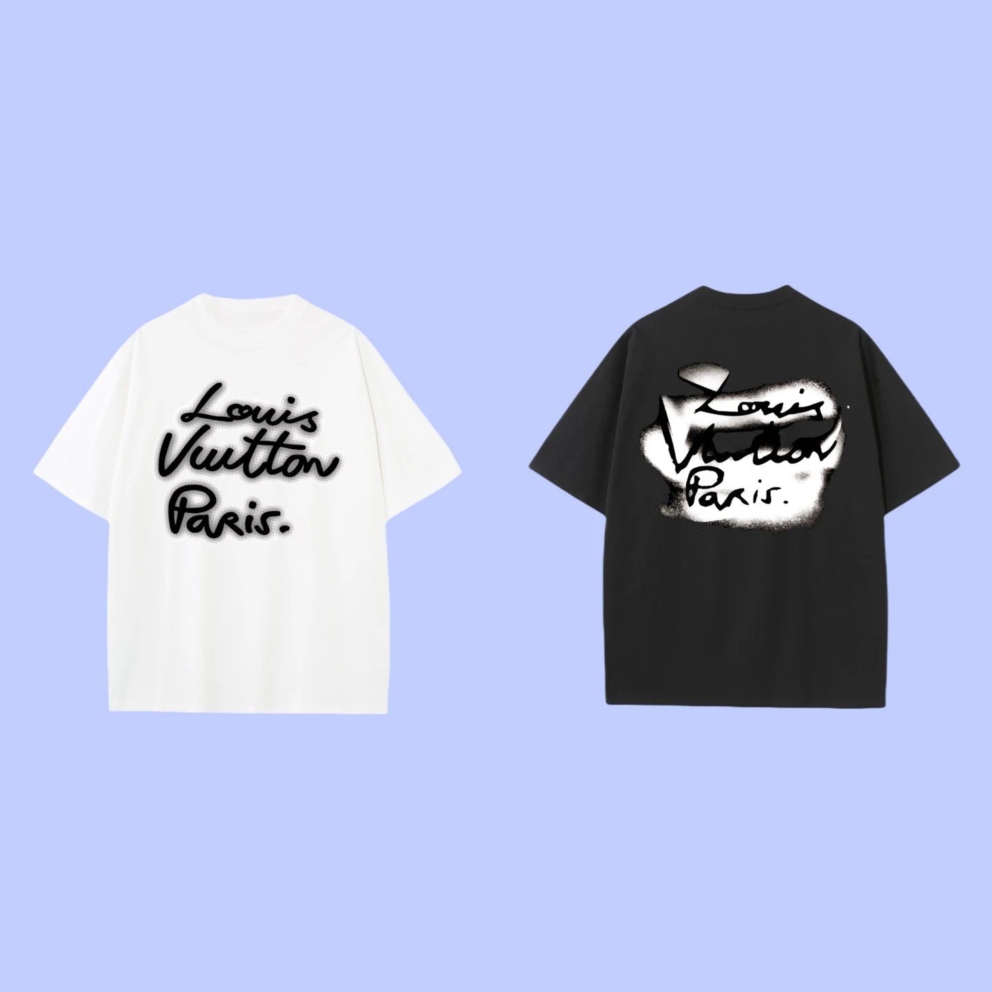 Louis Vuitton LV T-shirt Chest Slogan Print logo round Neck Short Sleeve25ss New Pure Cotton Unisex Style T T-shirt OS Loose Fit Base Shirt Half Sleeve T-Shirt Top Half Sleeve
