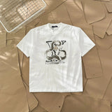 Louis Vuitton LV T-shirt Chest Letter Dragon Pattern Print logo round Neck Short Sleeve25ss New pure cotton T Unisex T-Shirt OS Drop Shoulder Loose Fit Base Shirt Top T-Shirt Short Sleeve
