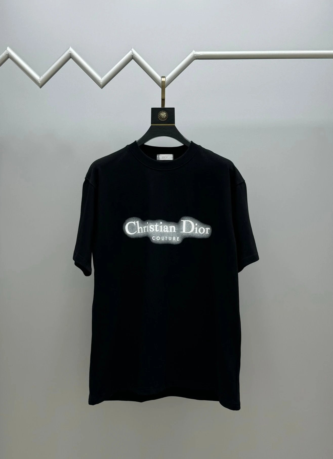 Dior T-shirt Chest Print logo round Neck Short Sleeve25ss New Pure Cotton Unisex Style T T-shirt OS Loose Fit Base Shirt Short Sleeve Top T-Shirt