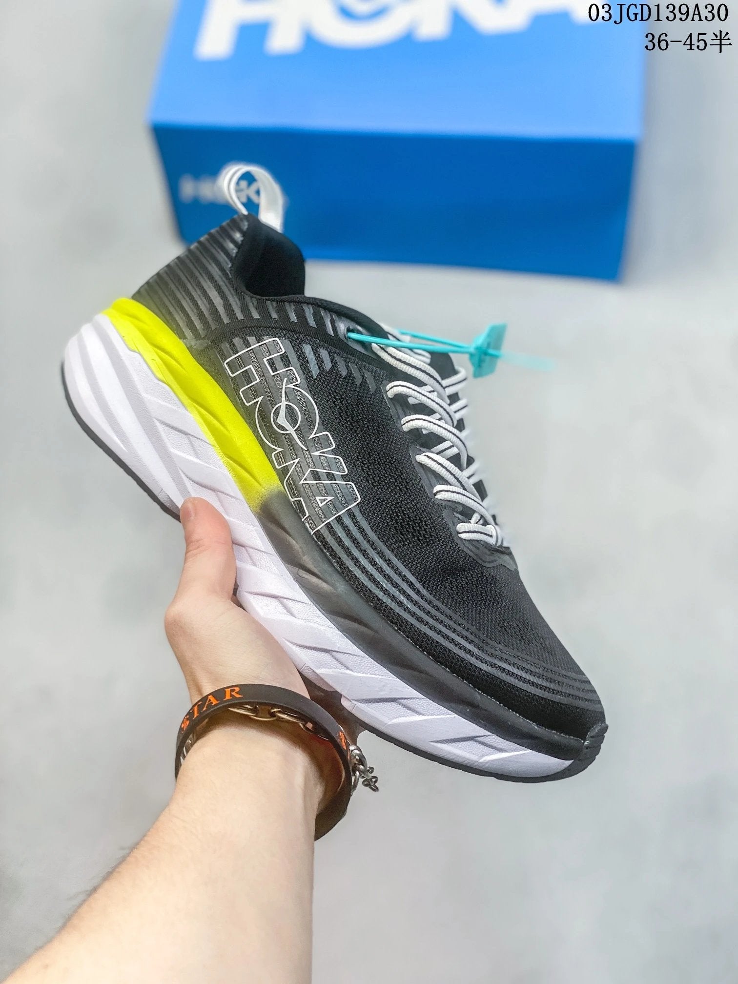 HOKA ONE ONE Shoes Jogging Outdoor Sneakers Height Increase Shock Absorbing Breathable Non-Slip