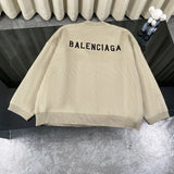 Balenciaga Sweater FW23Front and back embroidery logo Cardigan Sweater Coat Unisex Outerwear Long Sleeve Soft Lazy Style OS Loose Fit Thickened Versatile Casual Wear for Both Inner and Outer Layering