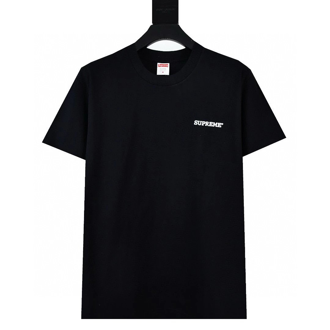 Supreme T-shirt Top Version Counter Same Style Pure Cotton Summer Men's and Women's Same Fashion Loose All-Matching2024New Short Sleeve T T-shirt