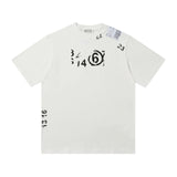 Maison Margiela T-shirt Digital Dot Matrix Printing logo round Neck Short Sleeve25ss New Pure Cotton Unisex Style T T-shirt OS Loose Fit Base Shirt G Home Top Half Sleeve T-Shirt