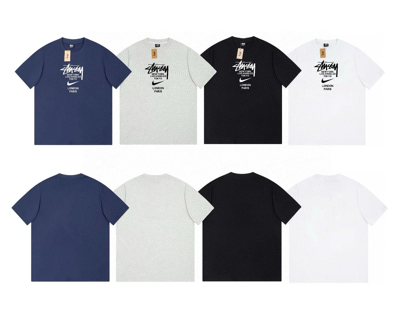 Stussy T-shirt Top Version Joint Short Sleeve T T-shirt Spring and Summer Classic Parade round Neck Half Sleeve Men and Women Couple