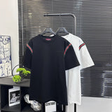 Gucci T-shirt New Style Woven Ribbon Small Letter Front Chest Embroidery logo round Neck Short Sleeve25ss New pure cotton T Unisex T-Shirt OS Loose Fit Base Shirt Top Half Sleeve T-Shirt