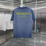 Balenciaga T-shirt Front and Rear Letter Printing logo round Neck Short Sleeve25ss New Pure Cotton Unisex Style T Casual T-Shirt Base Layer Shirt OS Loose Fit Half Sleeve Top Plus Size