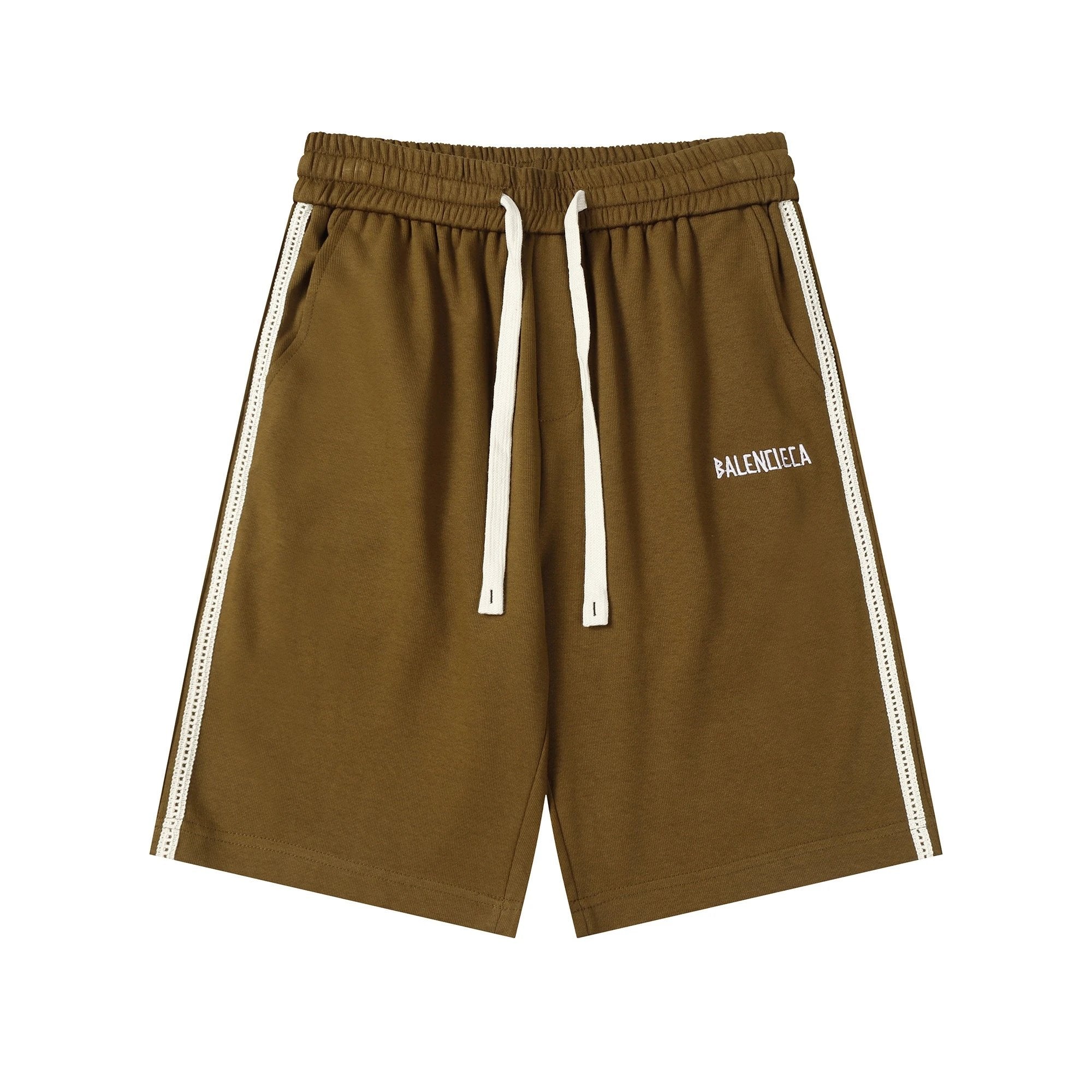 Balenciaga Shorts Letter Embroidery logo Five-point Shorts25ss New Drawstring Casual Summer Pants5Two-in-One Casual Sweatpants for Men and Women, Pure Cotton Joggers