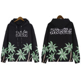 Palm Angels Hoodie 2024New European and American Trending Graffiti European and American Printed Sweater Trendy Men's Casual Hooded Hoodie