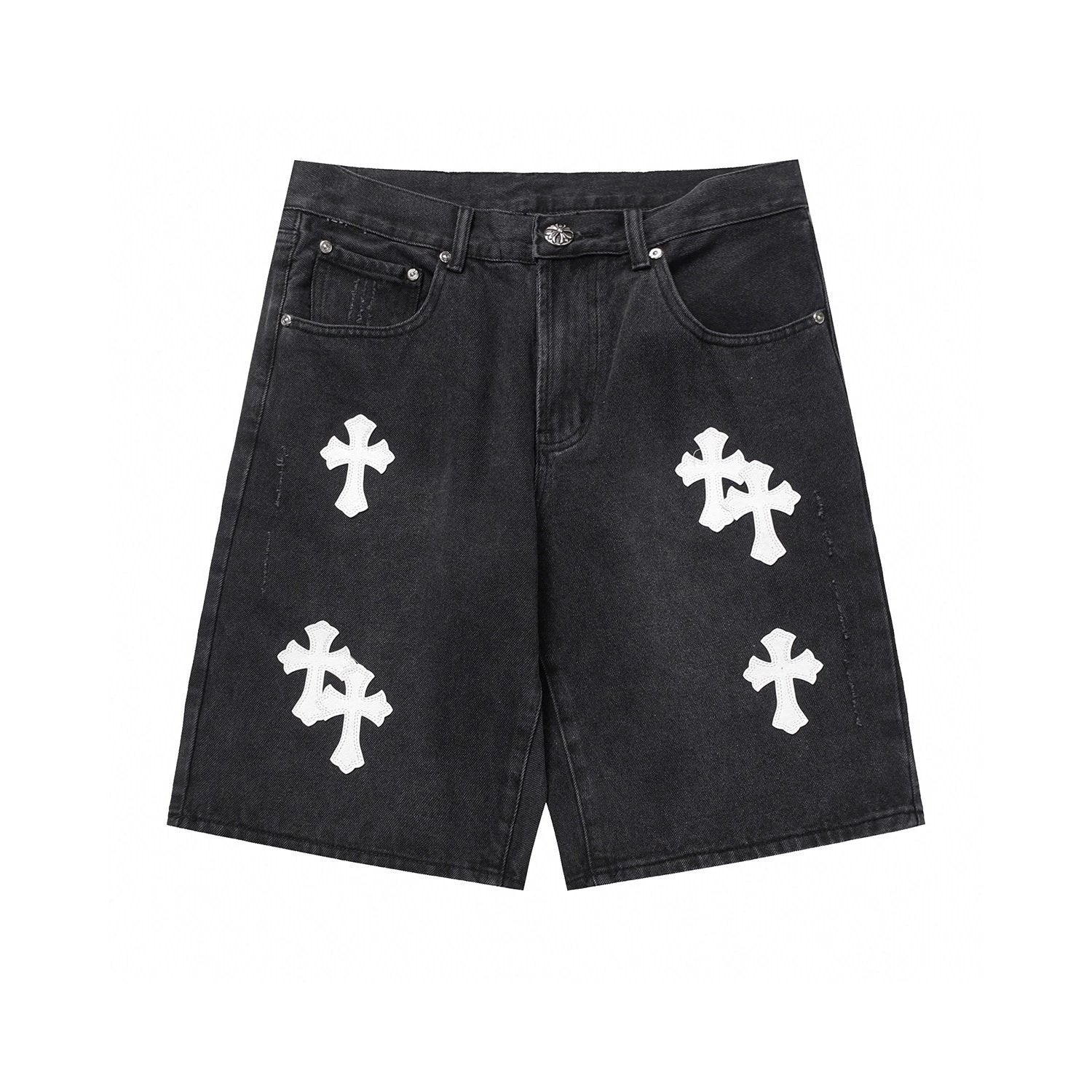 Chrome Hearts Shorts Top Version New Men's and Women's Same Style Denim Shorts Pants Summer Fashion