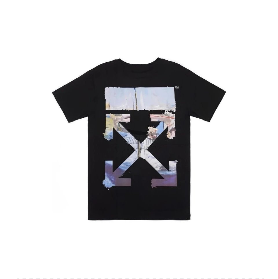 OFF-White T-shirt Top Version Counter Same Style Cotton Short Sleeve T T-shirt Men's and Women's Loose Summer Base Casual Half Sleeve