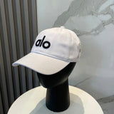 Alo Yoga Hat Letter Embroidery logo Baseball Cap Sunshade Sun Protection Duckbill Cap Slimming Face Curved Brim Versatile Large Head Circumference Sports Hat Unisex Couple Style
