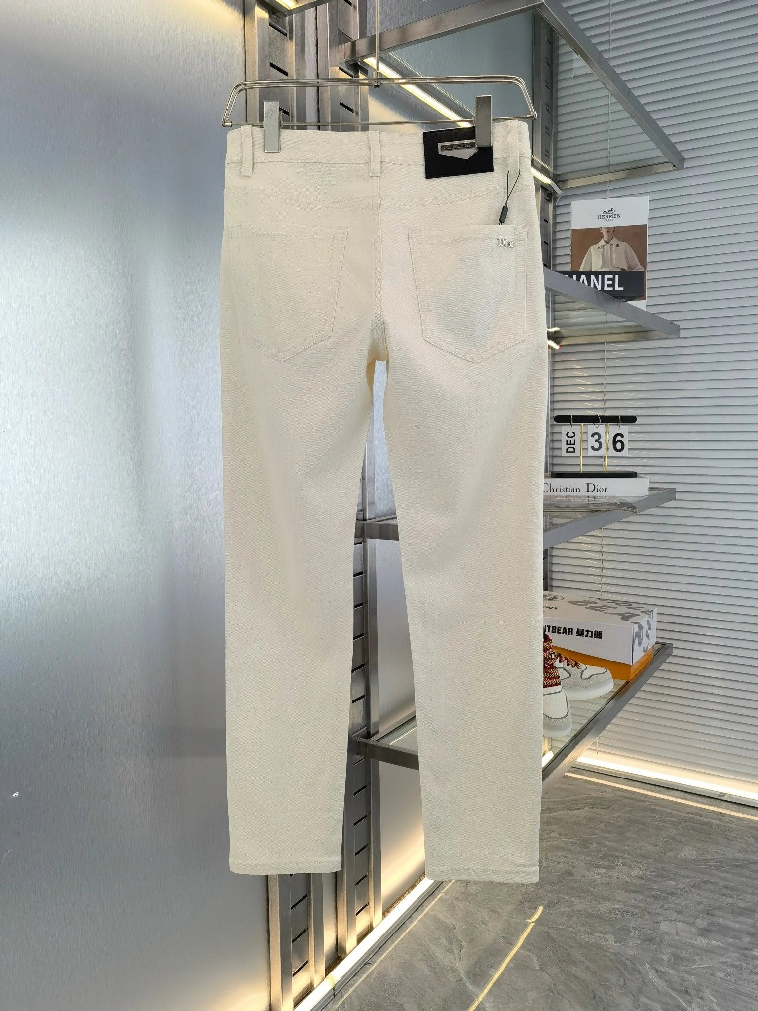 Dior Jeans Back Pocket Letter logo25ss Spring Summer New Straight Leg Jeans Unisex Slim Fit Long Pants Loose