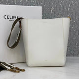 Celine women's bag Top version 【】SangleBucket Small Size Bucket Classic Lychee Grain Surface Cow Leather Wide Shoulder Strap Bucket Bag Shopping Bag Shoulder Women's Corssbody Bag