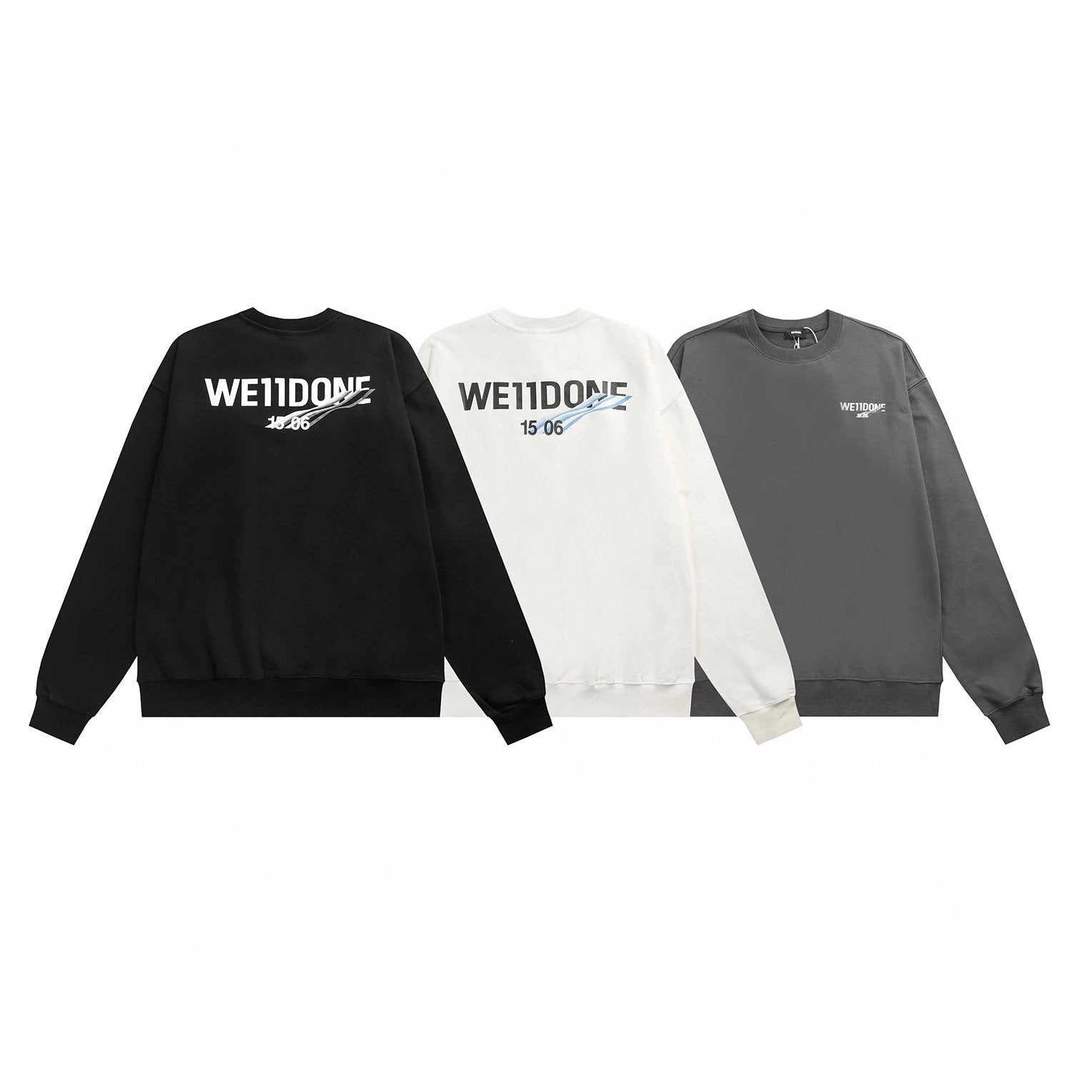 We11done Hoodie Top Version Korean Style Sweater Cotton Loose Couple Spring and Autumn Top Men and Women Fashion