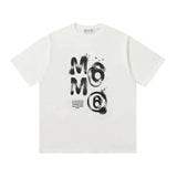 Maison Margiela T-shirt Digital Dot Velvet Print logo round Neck Short Sleeve25ss New Pure Cotton Unisex Style T T-shirt OS Loose Fit Base Shirt G Home Top Half Sleeve T-Shirt