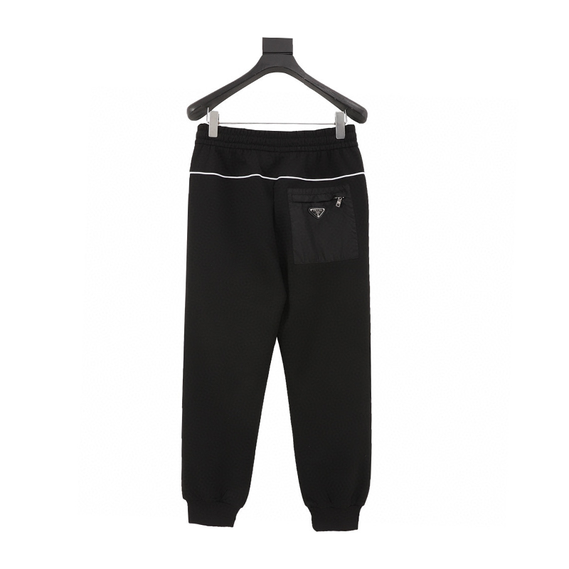 PRADA Sweatpants  Pocket Triangle Mark Space Cotton Trousers for Men and Women