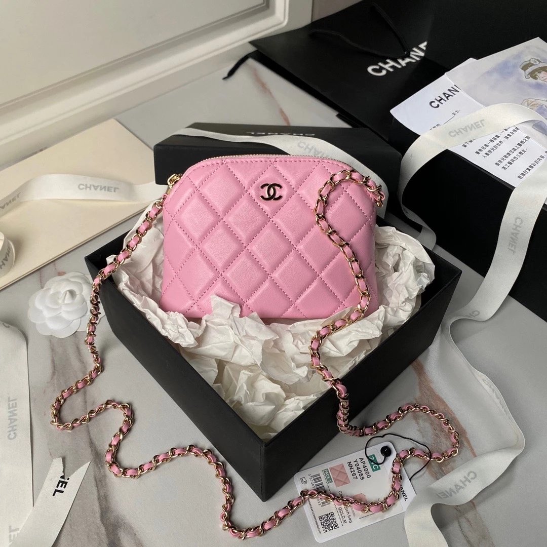 Chanel Women's Bag Top version 【Original Leather Super Quality】C Home New24s Shell Bag Caviar Cowhide Grain Little Shell Bag Chain Bag Crossbody Bag2024New Small Waste Bag Small Shell Original Sheepskin Fashion Women's Bag AP4000