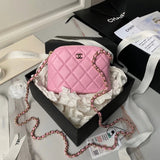 Chanel Women's Bag Top version 【Original Leather Super Quality】C Home New24s Shell Bag Caviar Cowhide Grain Little Shell Bag Chain Bag Crossbody Bag2024New Small Waste Bag Small Shell Original Sheepskin Fashion Women's Bag AP4000