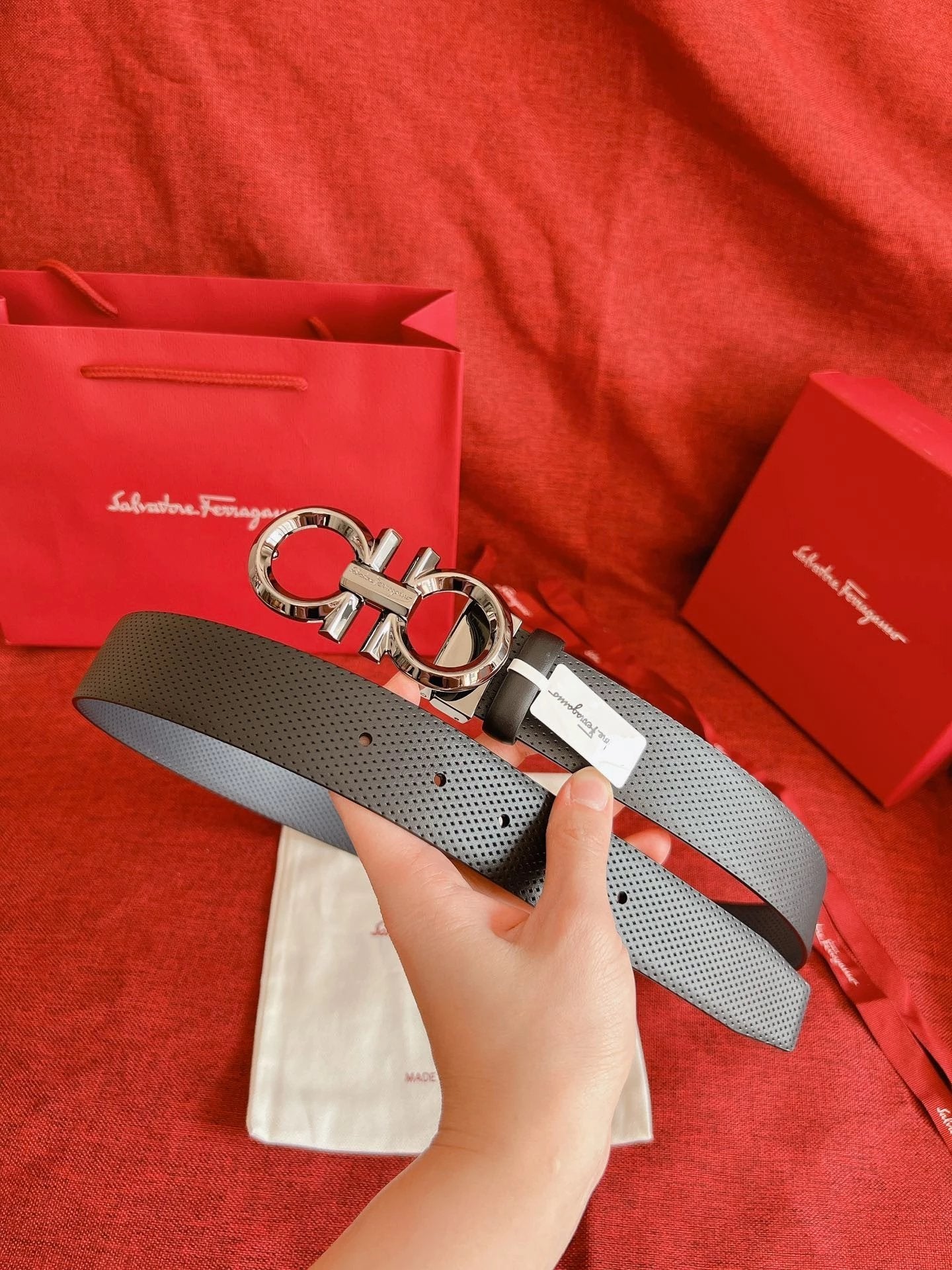 Ferragamo Belt Top version 【Full Package】Belt Width for Men and Women3.5cm with Chip nfc Anti-Counterfeiting Quality Counter Full Set Packaging Italian Double-Sided Cowhide Matching Boutique Brass Buckle Belt Pants Belt