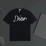 Dior T-shirt Chest Letter Print logo round Neck Short Sleeve25ss New pure cotton T Unisex T-Shirt OS Loose Fit Base Shirt Top Half Sleeve T-Shirt
