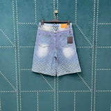 Louis Vuitton LV Shorts Gradient rainbow logo Five-point Shorts25ss New Drawstring Casual Summer Pants American Style5Two-in-One Casual Sweatpants for Men and Women D 100% Cotton Sweatpants