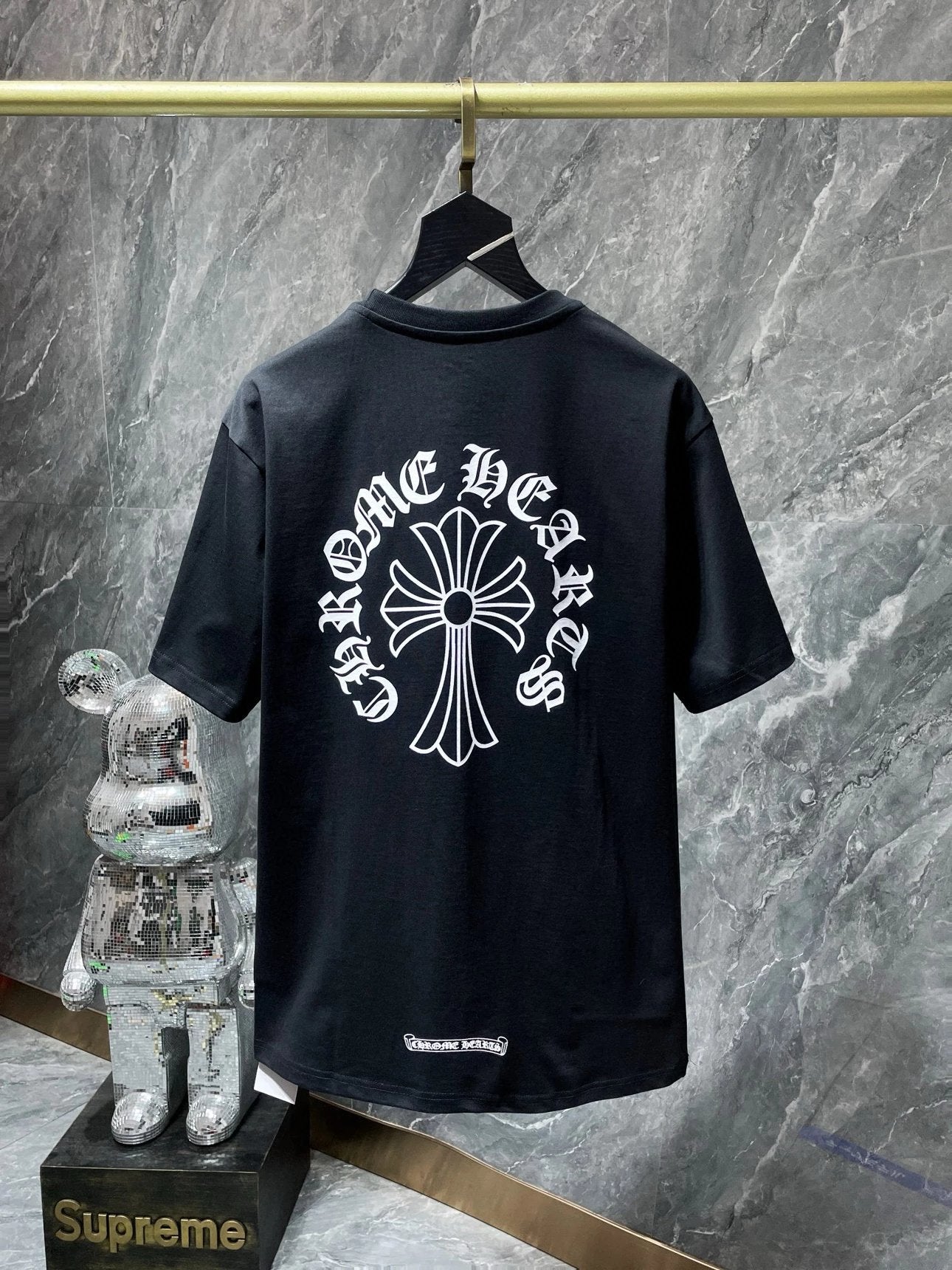 Chrome Hearts T-shirt Top Version Counter Same Style Pure Cotton Summer Men's and Women's Same Fashion Loose All-Matching2024New Short Sleeve T T-shirt