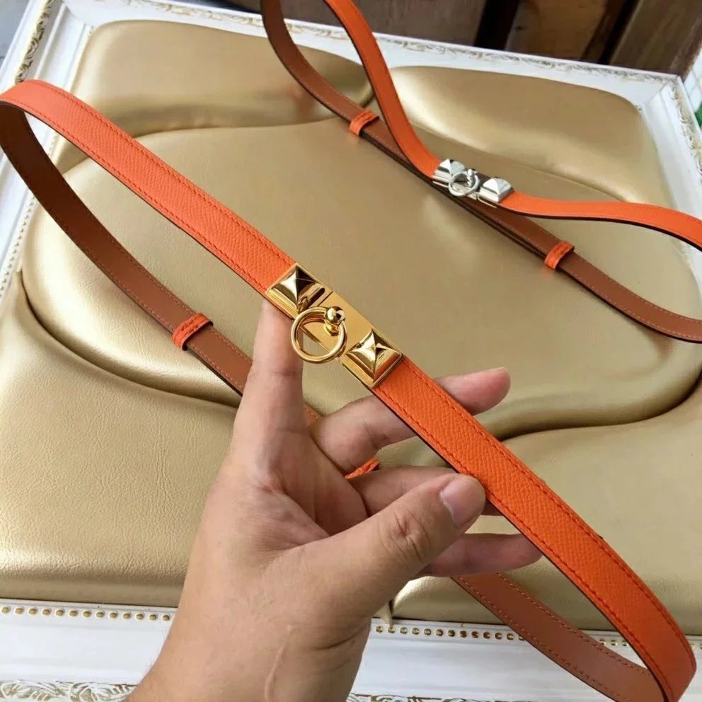 Hermes Belt Top version Brand New and High Quality kelly Belt Women's Imported Cowhide Casual Fashion All-Matching Leather Belt Women's Closing Belt Belt