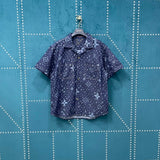 Louis Vuitton LV Shirt Full Print Shadow Old Flower logo Shijia Turn-down Collar Short Sleeve Shirt Casual Business Versatile Slim Fit Unisex Jacket