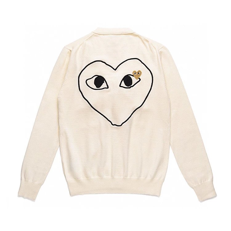 Rei Kawakubo Sweater Top Version Classic round Neck Wool Knitted Sweater Cardigan for Women