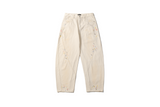 Balenciaga Jeans Hand-Painted Ink Splash Pure Cotton Curved Knife Pants Casual Pants Wide-Leg Pants Loose Jeans Unisex Long Pants24ss Autumn and Winter New Products