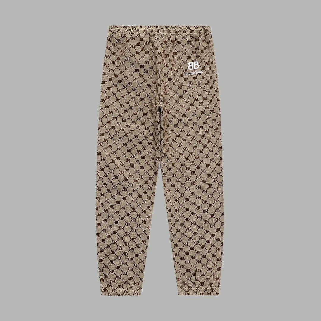Balenciaga Sweatpants Full Print Embroidered Casual Jogger Pants Unisex New Autumn Winter Sportswear