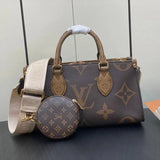 Louis Vuitton LV Women's Bag Top version 23New M46653Cubic Bag Mummy Bag Series ontheg0Tote Bag Toron Top Handle Detachable Wide Shoulder Strap Shoulder Messenger Bag Portable Women's Bag M23640