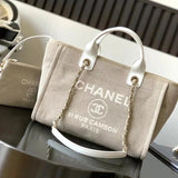 Chanel Women's Bag Top version 【Original High-Definition Version】22s Spring and Summer Series Beach Bag Shopping Bag Handbag Mummy Bag Tote Bag Beach Bag Mother and Child Bag with Small Coin Purse2022New Color