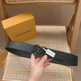 Louis Vuitton LV Belt Top version 【Counter Quality】The Most New Belt4.0cm Men's Belt Metal Buckle Men's Genuine Leather with Genuine Goods Packaging in and out of the Counter No Problem Versatile Casual Fashion Formal Wear Ferragamo Belt Donkey Belt