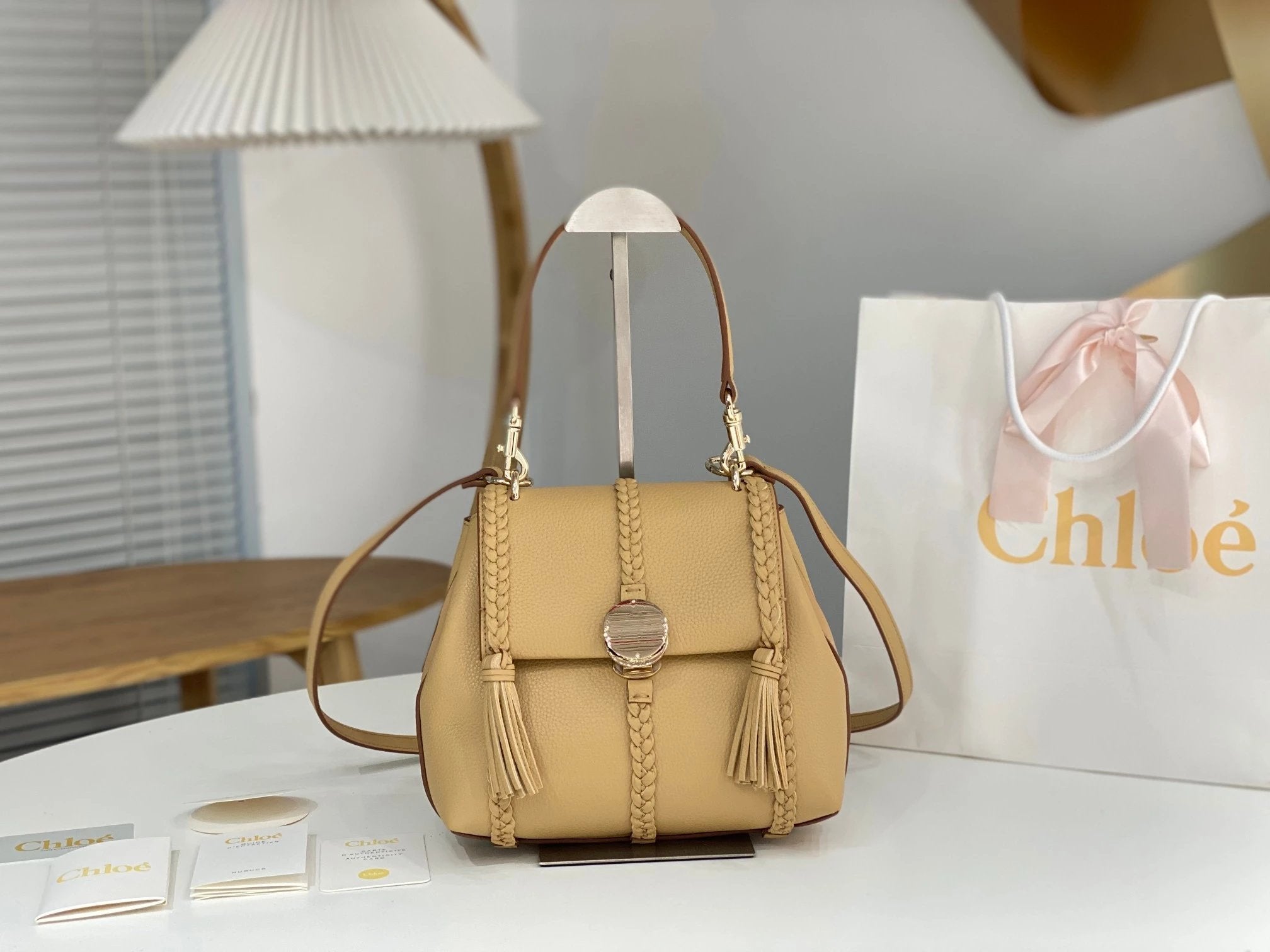 Chloe Bag Top version 【Original Leather】Penelope Gold Coin Bag Milled Cowhide Leather Foreskin Same Style as Gao Yuanyuan's Hot Sale Gold Coin Bag Coin Bag Handbag Portable Travel Bag Box Bag