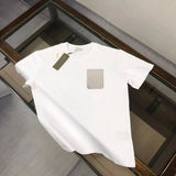 Dior T-shirt Front Pocket Jacquard Letters logo round Neck Short Sleeve25ss New pure cotton T Unisex T-Shirt OS Loose Fit Base Shirt Top Half Sleeve T-Shirt