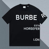 Burberry T-shirt Horseferry Puff print logo round Neck Short Sleeve25ss New Pure Cotton Unisex Style T T-shirt OS Loose Fit Base Shirt Short Sleeve T-Shirt Top