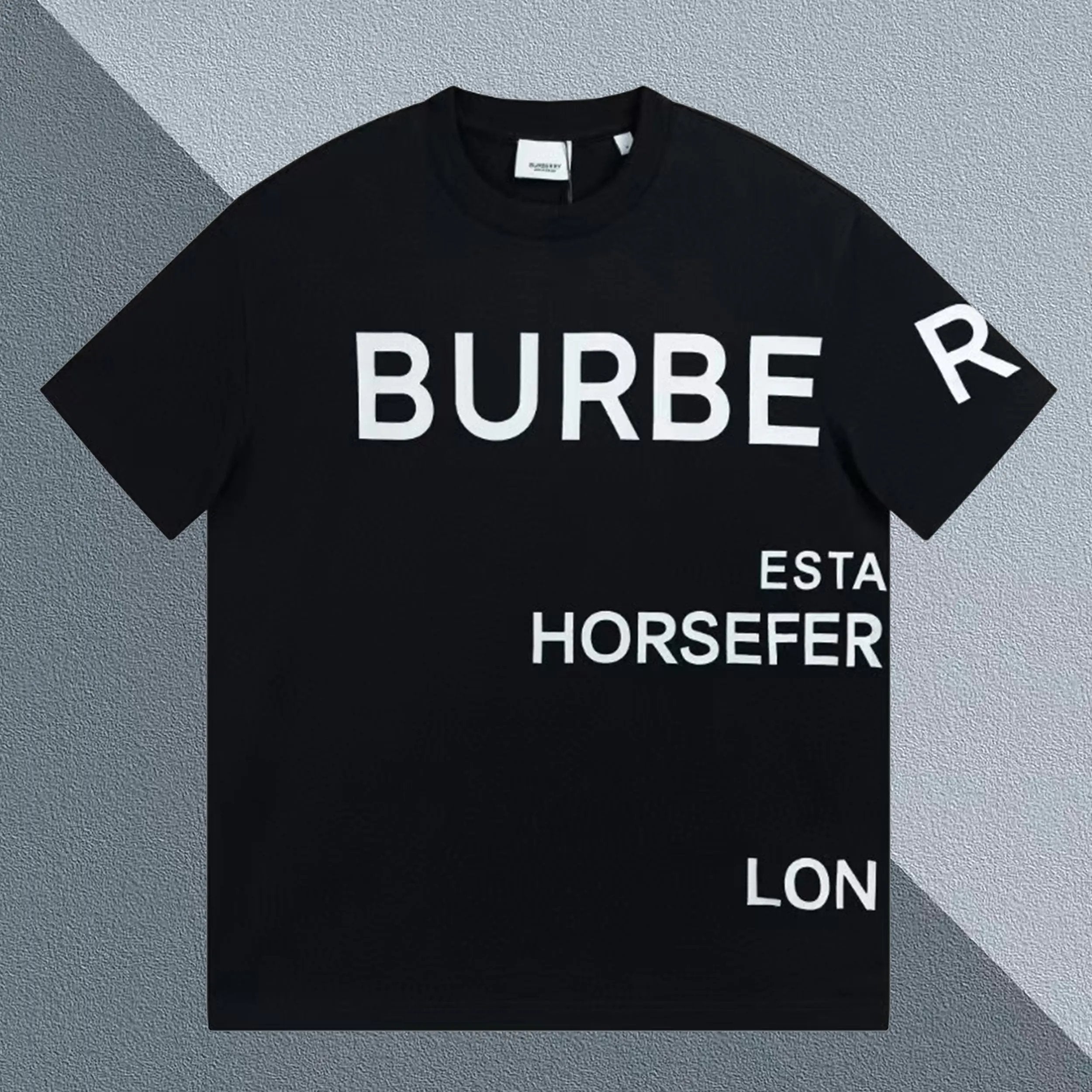 Burberry T-shirt Horseferry Puff print logo round Neck Short Sleeve25ss New Pure Cotton Unisex Style T T-shirt OS Loose Fit Base Shirt Short Sleeve T-Shirt Top