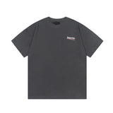 Balenciaga T-shirt Coke Wave Print on the Chest logo round Neck Short Sleeve25ss New Pure Cotton Unisex Style T T-shirt OS Loose Fit Base Shirt Top Half Sleeve T-Shirt