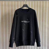 Givenchy Hoodie Top Version Counter Same Style round Neck Pullover Hooded Sweater Top Men and Women Same Style Autumn and Winter Leisure