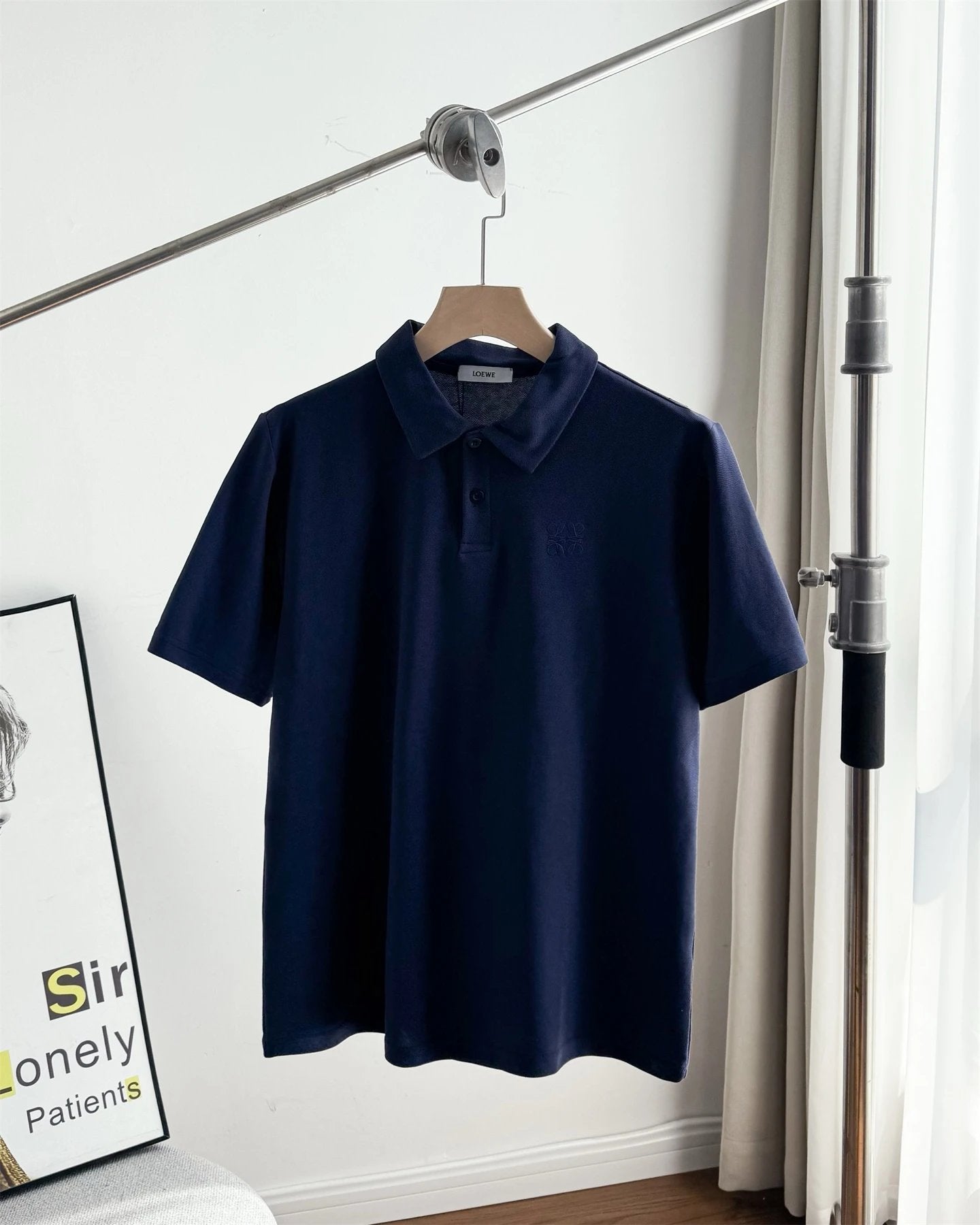 LOEWE T-shirt Chest Logo logo Embroidery POLO Shirt Lapel Short Sleeve25ss New Unisex Commuter Short Sleeve Summer Loose Fit T Business Shirt Plus Size T-Shirt