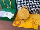 Goyard Bag Top version [Original Leather]Home Classic Alto Handbag round Box Bag Hat Box Bag Presbyopic round Pie Bag Men's and Women's Same Style One Shoulder Bag Messenger Bag Couple Women's Bag